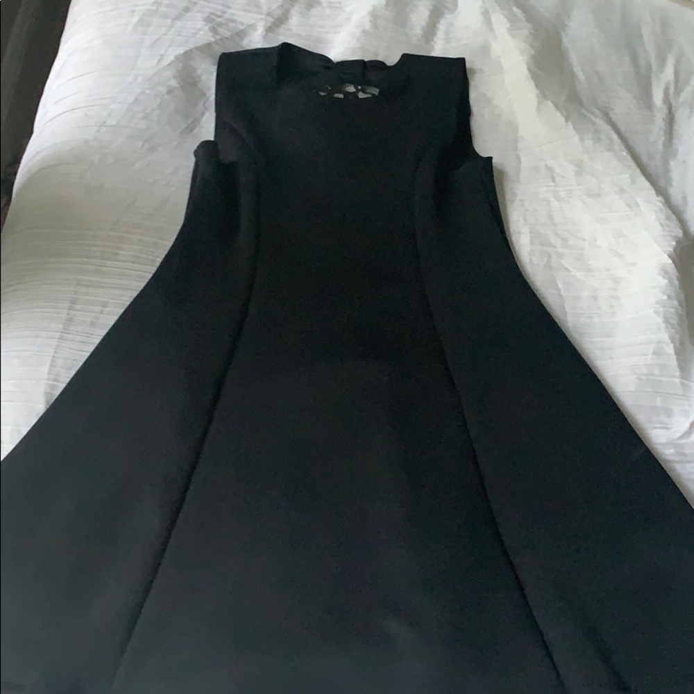 a black dress